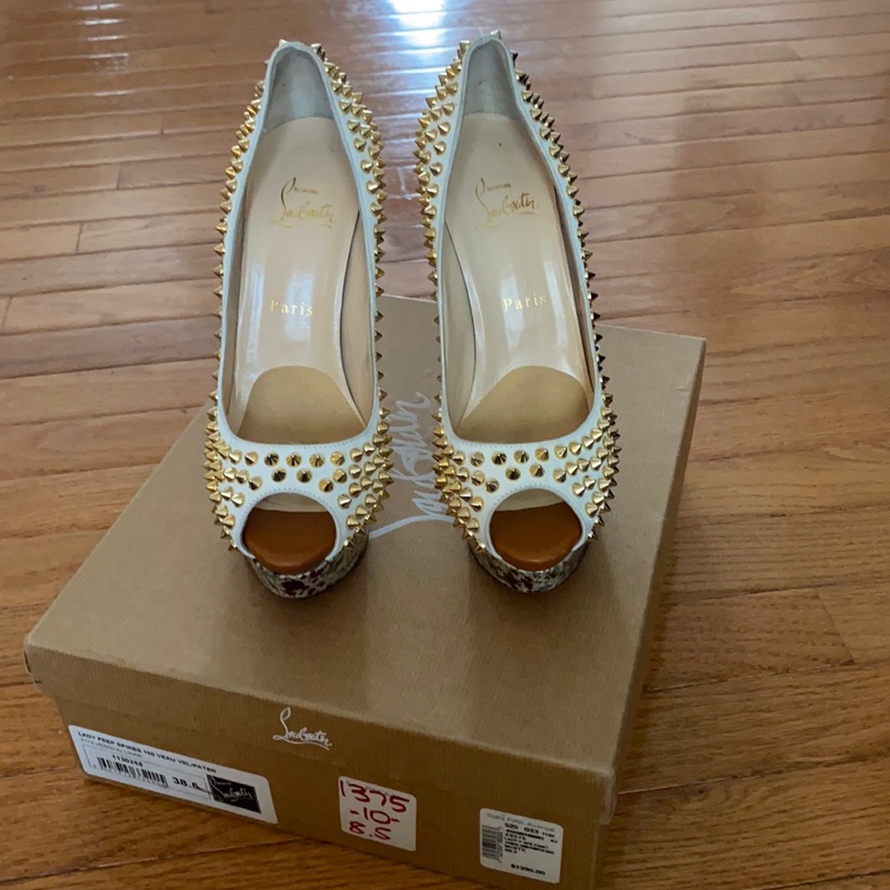 Christian Louboutin Lady Peep Spikes 8.5
